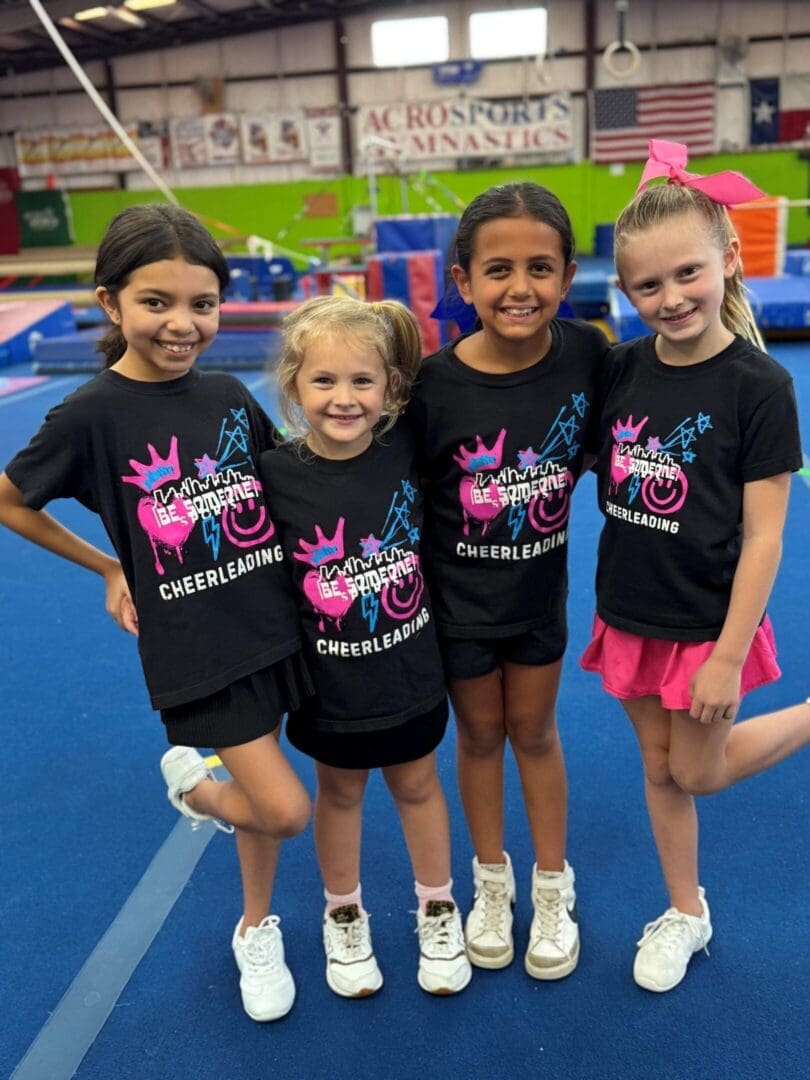 Young cheerleaders at a Be Someone Sports event