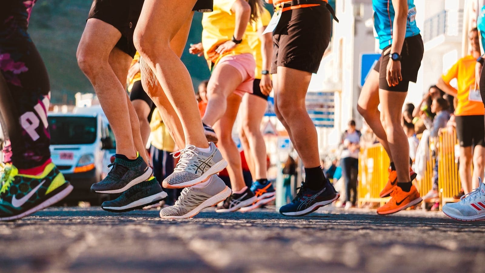 Young athlete training in running gear